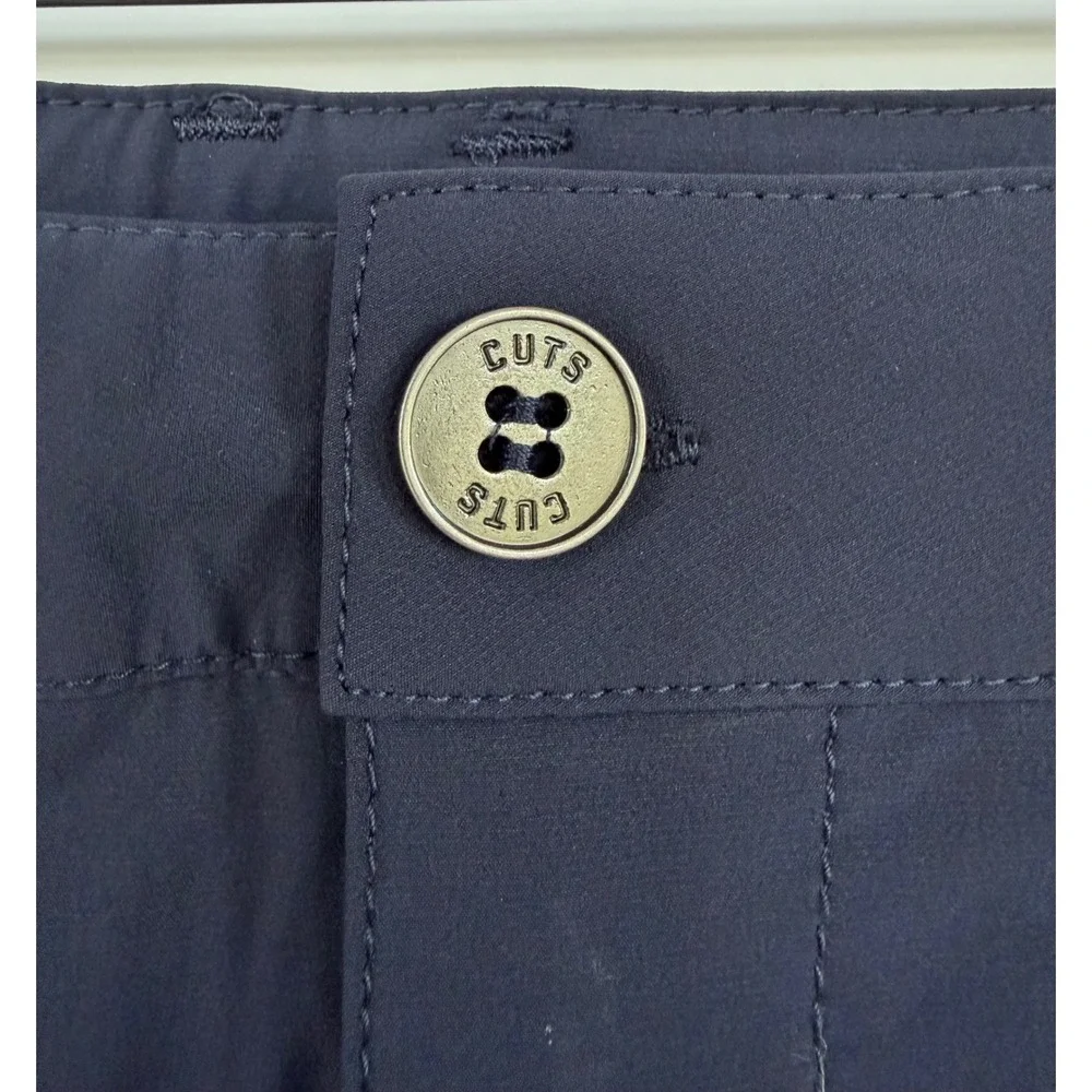 Cuts Clothing Men Navy Blue Tech Short Size 30 Flat Front Performance Active New